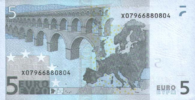 5 евро 2002 г. (Европейский союз).