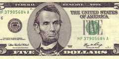 5 долларов 2006 г. 1 вариант (США)