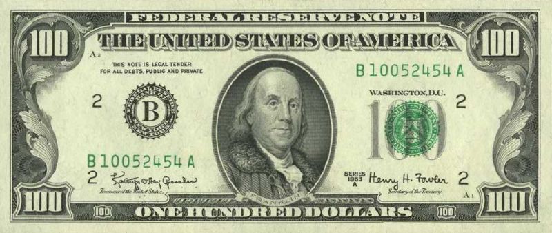 100 долларов 1963 г. (США)