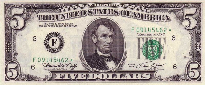 5 долларов 1974 г. (США)