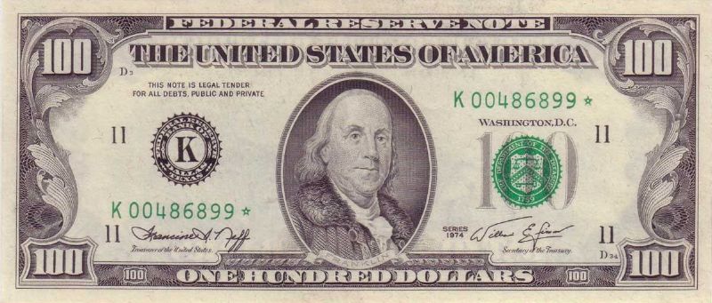100 долларов 1974 г. (США)