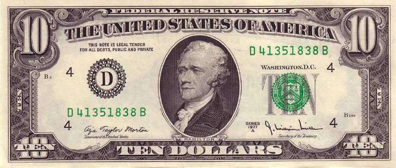 10 долларов 1977 г. (США)