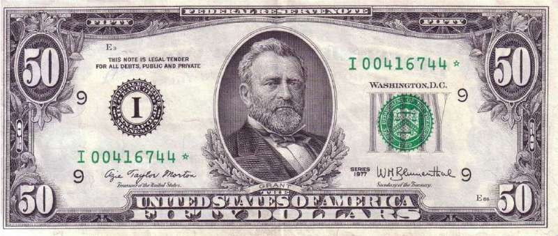 50 долларов 1977 г. (США)