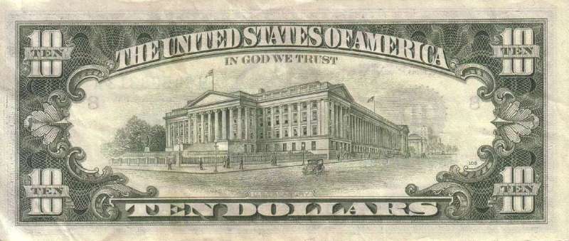 10 долларов 1985 г. (США)