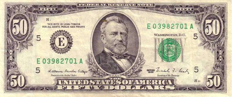50 долларов 1988 г. (США)