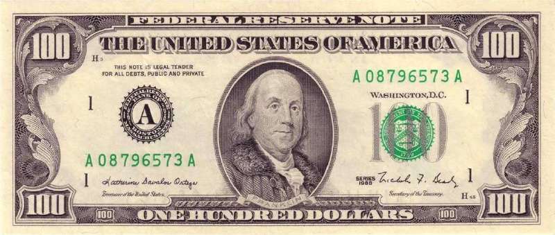 100 долларов 1988 г. (США)