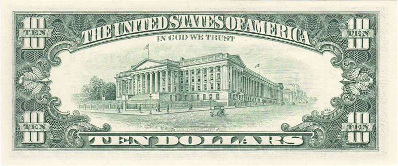 10 долларов 1990 г. (США)