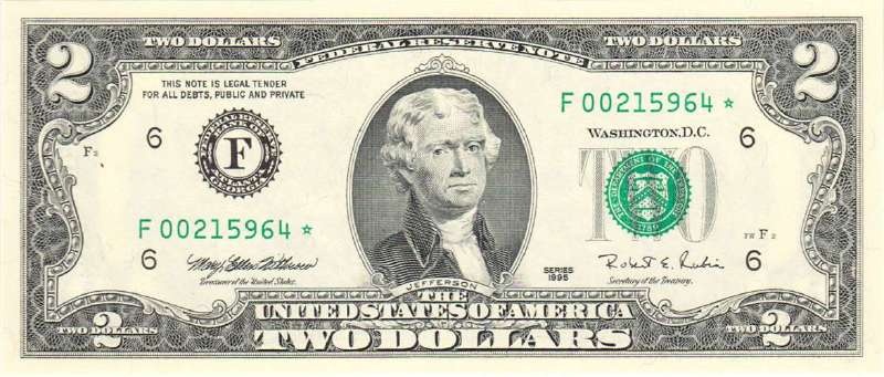 2 доллара 1995 г. (США)