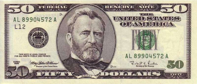 50 долларов 1996 г. (США)