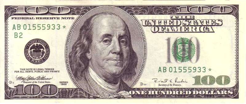 100 долларов 1996 г. (США)