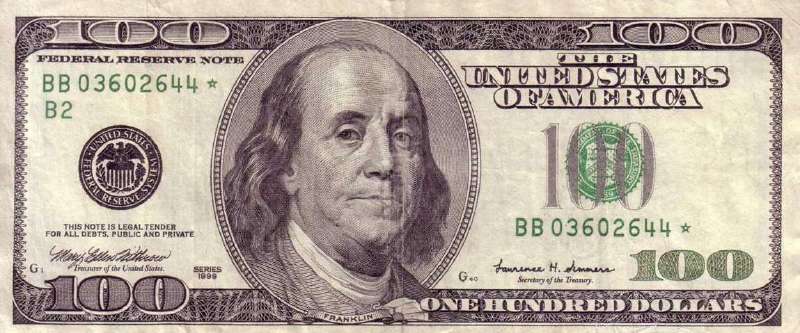 100 долларов 1999 г. (США)