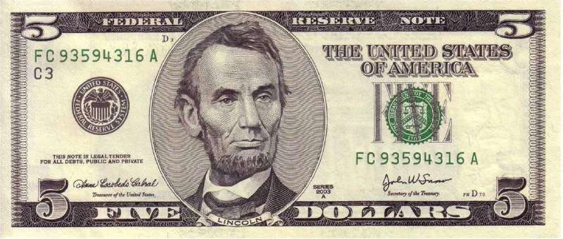 5 долларов 2003 г. (США)