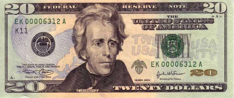20 долларов 2004 г. (США)