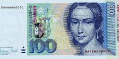 100 немецких марок 1996 г. (Германия).