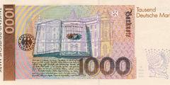 1000 немецких марок 1991 г. (Германия).