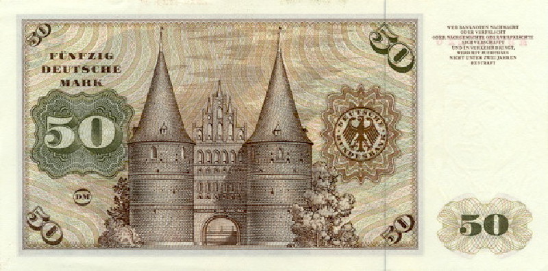50 немецких марок 1960 г. (Германия).