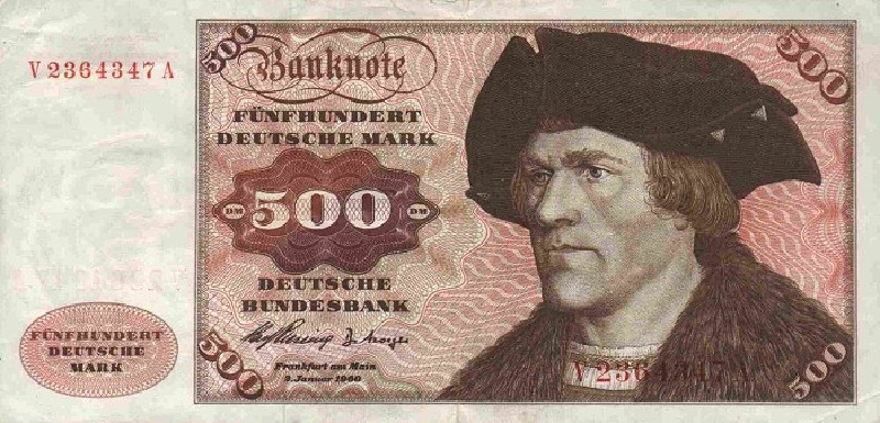 500 немецких марок 1960 г. (Германия).