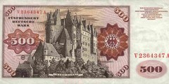 500 немецких марок 1960 г. (Германия).