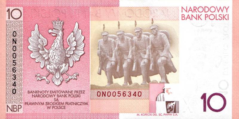 10 злотых 2008 г. (Польша).