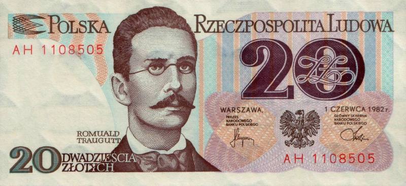 20 злотых 1982 г. (Польша).