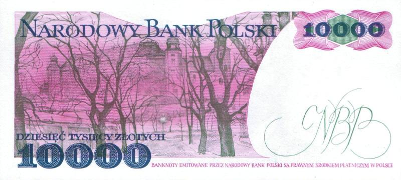 10 000 злотых 1987 г., 1988 г. (Польша).