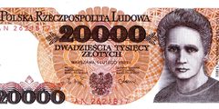 20000 злотых 1989 г. (Польша).