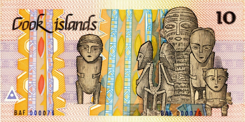 10 долларов ND(1987) (Острова Кука) P-4