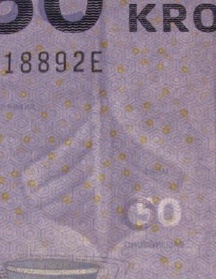 Дания 50 крон 2009 г. (2009) P-65a (Nils Bernstein, Prefixes A0)