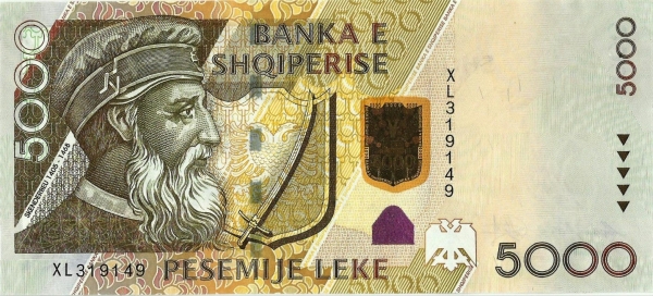 5000 леков аверс