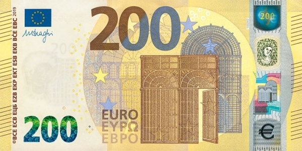 200 евро 2019 года. аверс