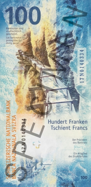Switzerland 100 franken 2019