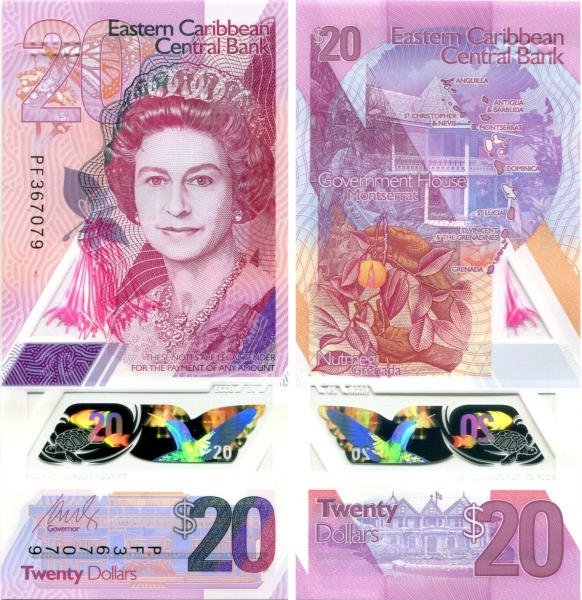 20 восточно-карибских долларов 2019 года