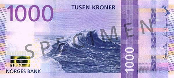 Норвегия 1000 крон 2019 г.