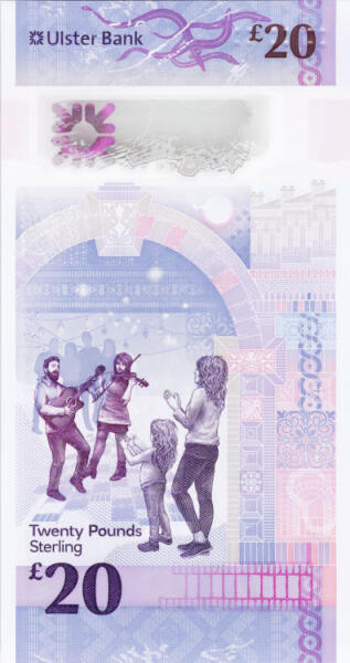 Ulster Bank 20 pounds 2020. B.