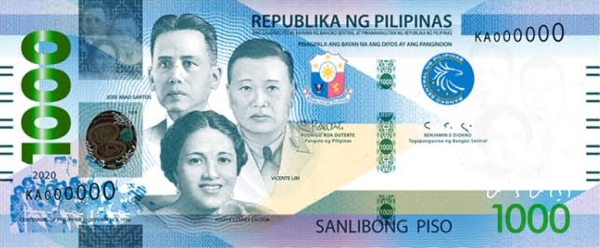 Philippines 1000 peso 2020 F