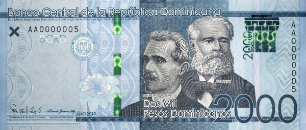 Доминиканская Республика 2000 песо 2019 года