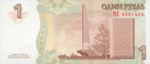 Transnistrian 1 ruble 2020 b