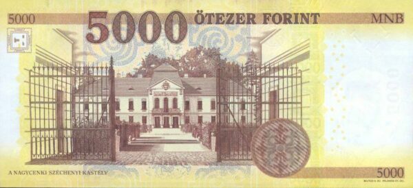 Венгрия 5000 форинтов 2020 года. Реверс.