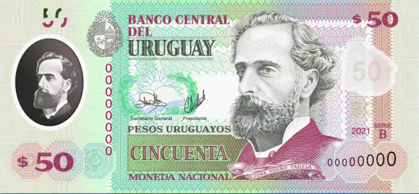 Uruguay 50 peso 2021. F.