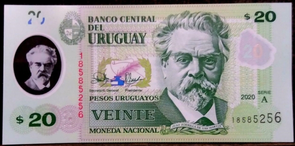 Uruguay 20 peso 2020