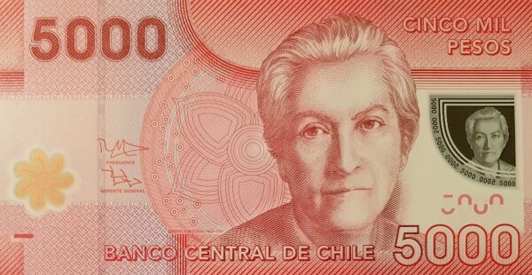 Chile 5000 peso 2015 f