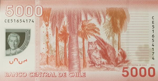 Chile 5000 peso 2015 r
