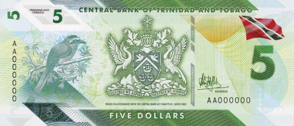 Trinidad and Tobago 5 dollars 2020