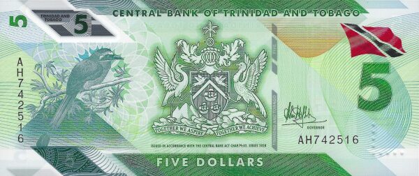 Trinidad and Tobago 5 dollars 2020