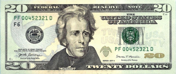 USA 20 dollars 2017A