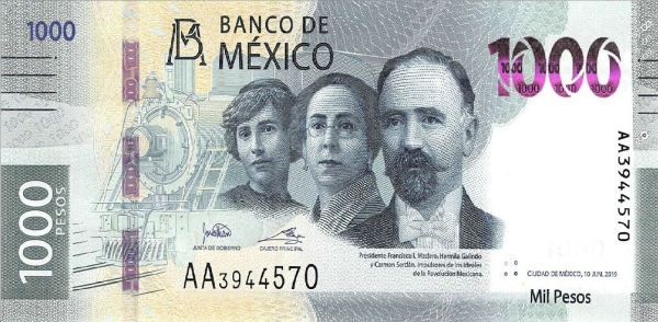 Mexico 1000 pesos 2019
