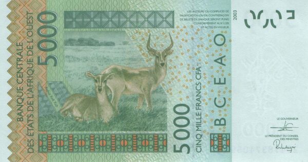 Mali 5000 francs 2020