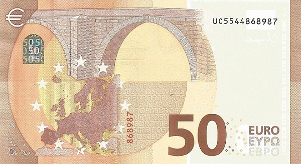 Европа 50 евро 2017 (2020)