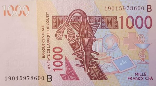 Benin 1000 francs 2019
