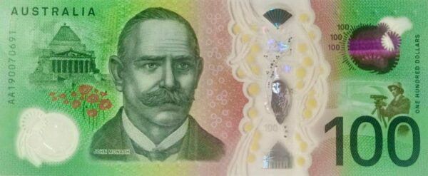 Australia 100 dollars 2019